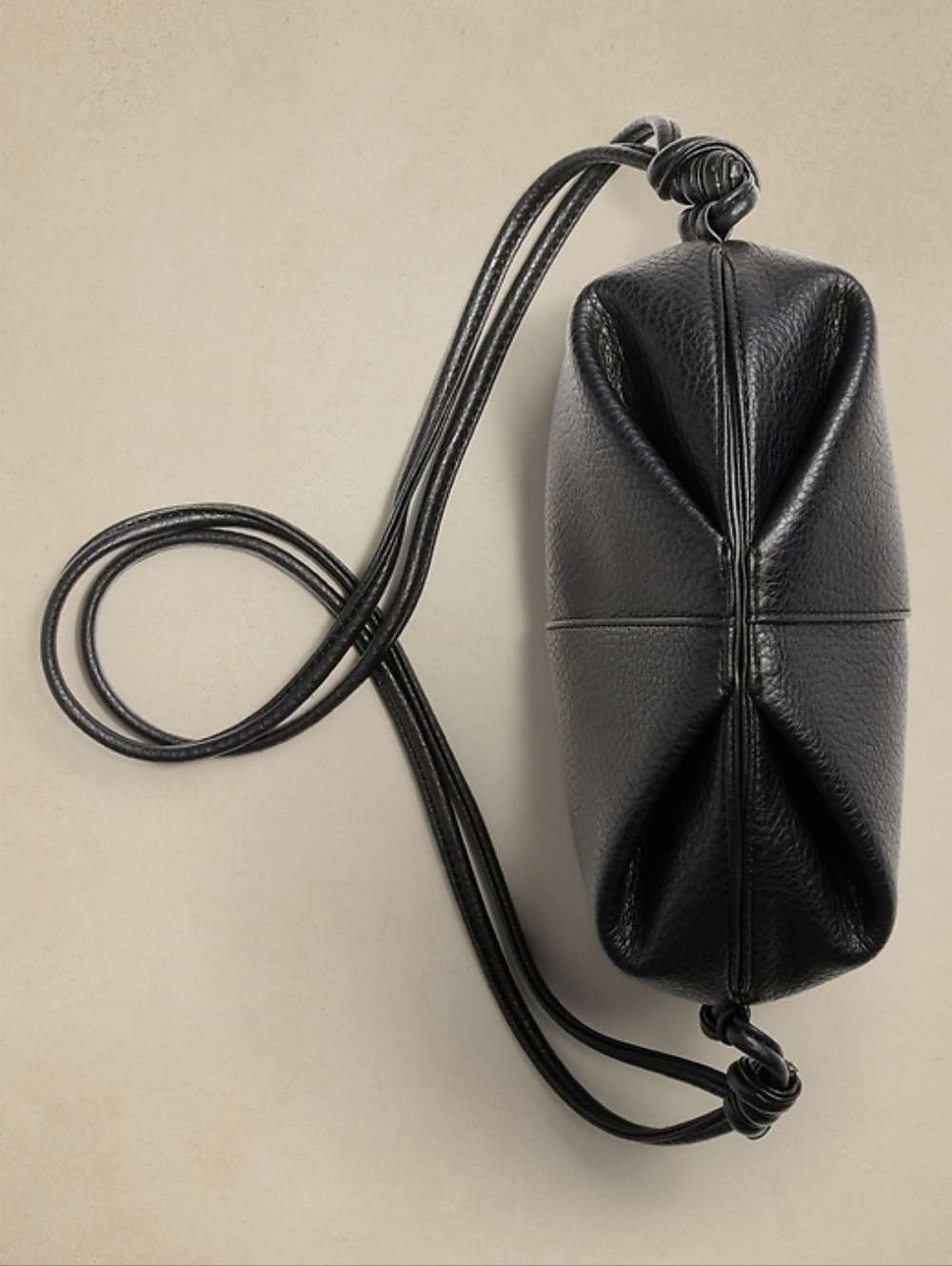 Black Vegan Leather Crossbody Bag